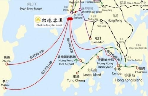mapa shekou ferry terminal