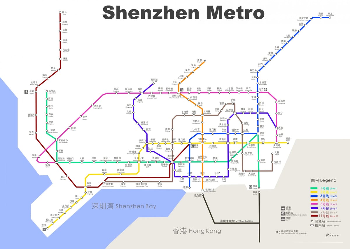 mapa Shenzhen lurpeko
