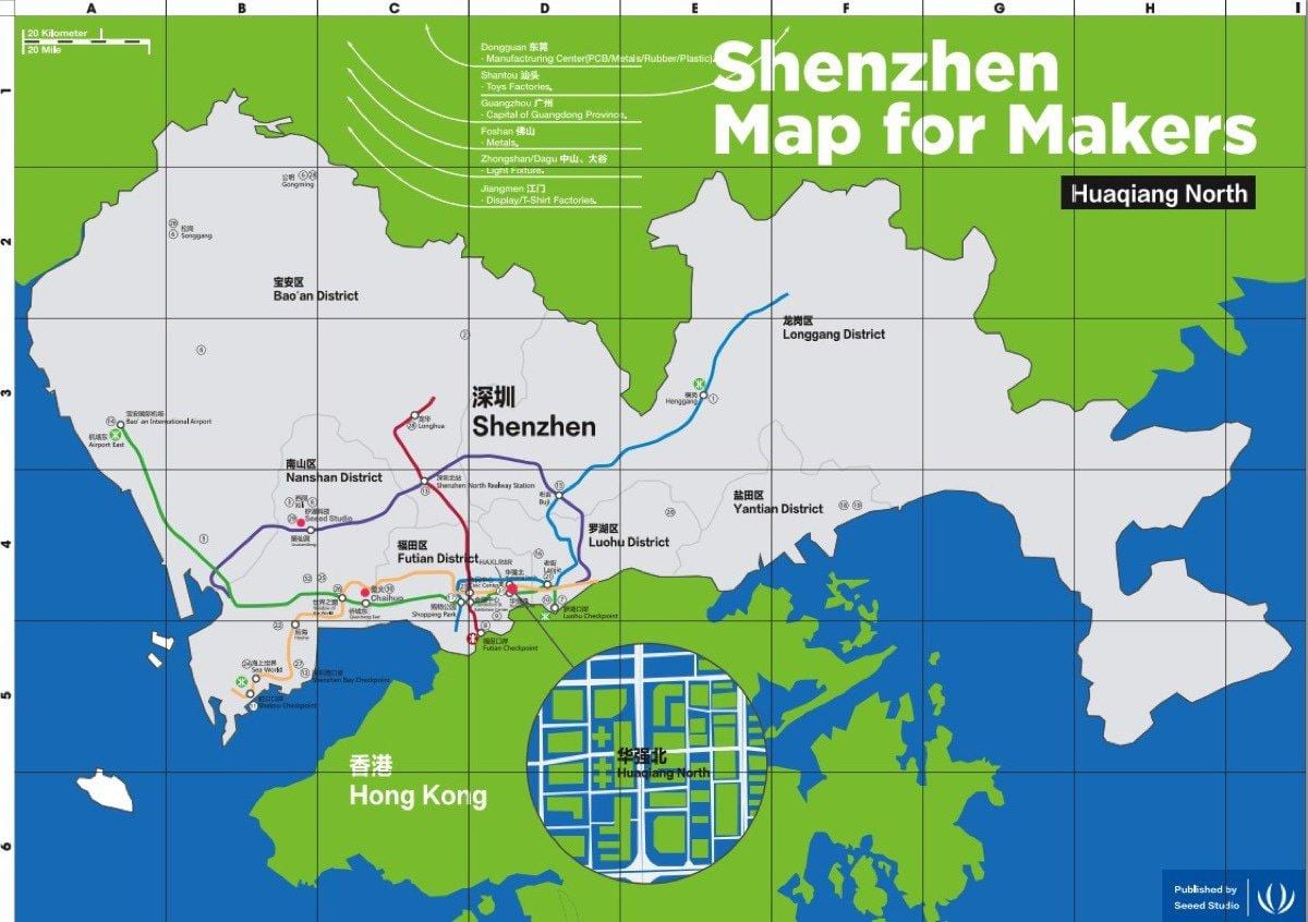 mapa Shenzhen mapa arduradunek