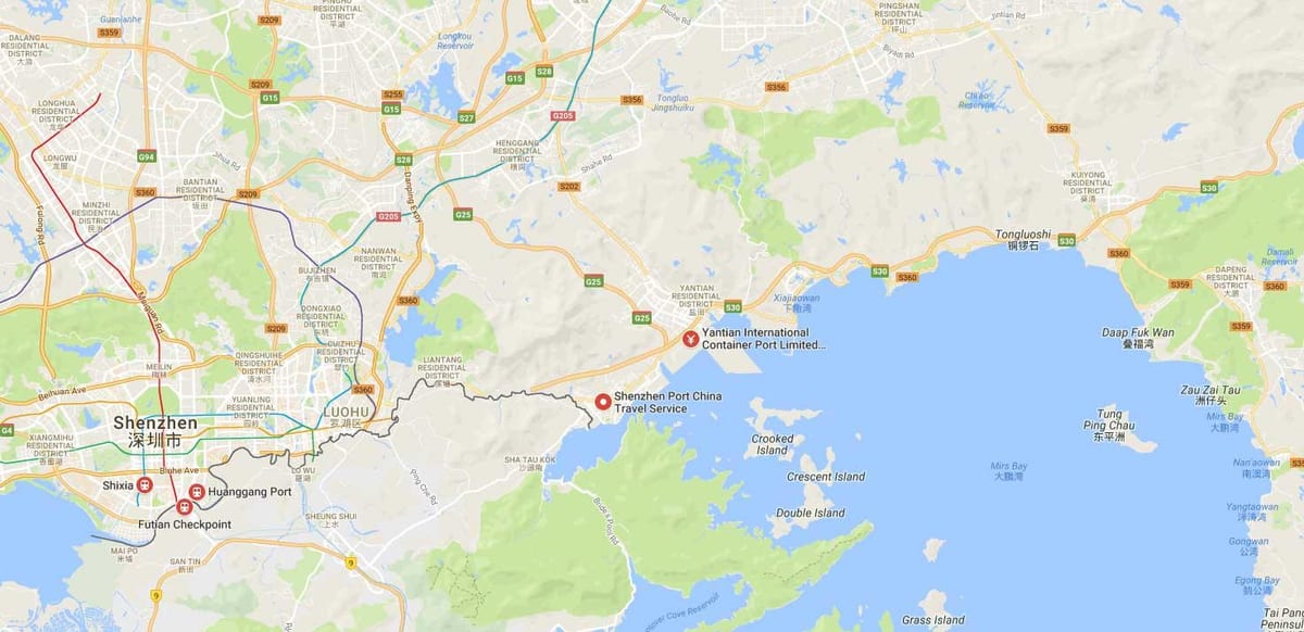 shekou portu mapa