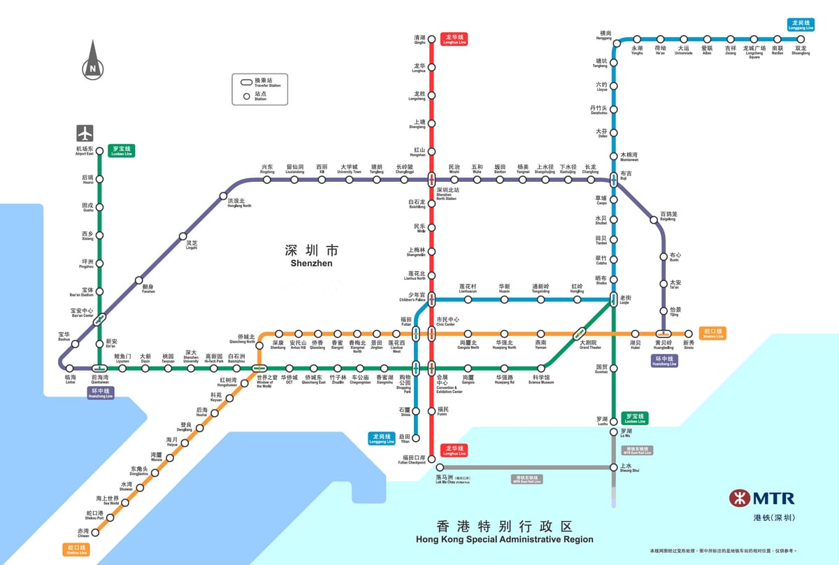 Shenzhen trenbide-mapa