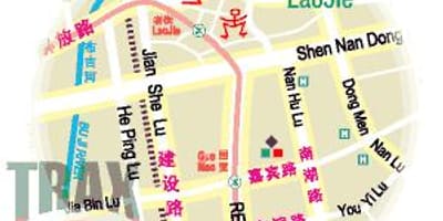 Dongmen merkatuan Shenzhen mapa
