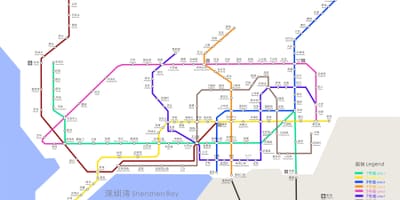 Mapa Shenzhen lurpeko