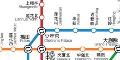 Mapa Shenzhen north geltokia