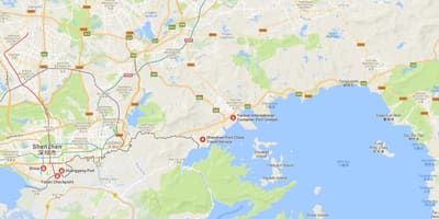Shekou portu mapa