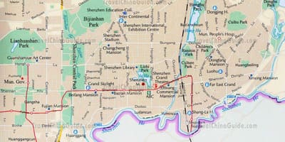 Shenzhen guangdong, Txina mapa